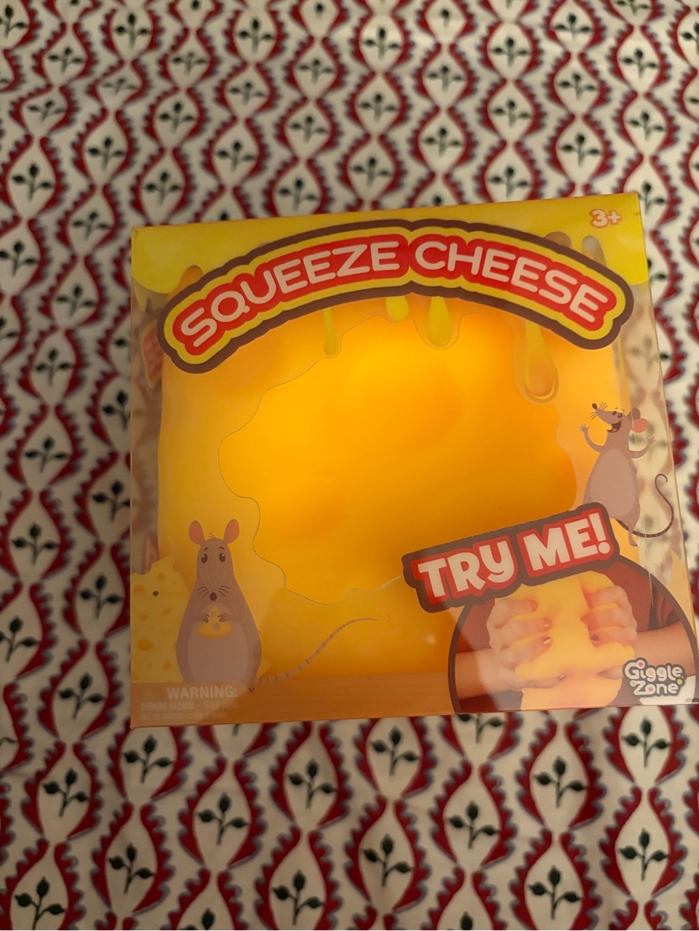 Sunny Days Giggle Zone Squeeze Cheese Squeeezy Squishy Cheese Block Sensory